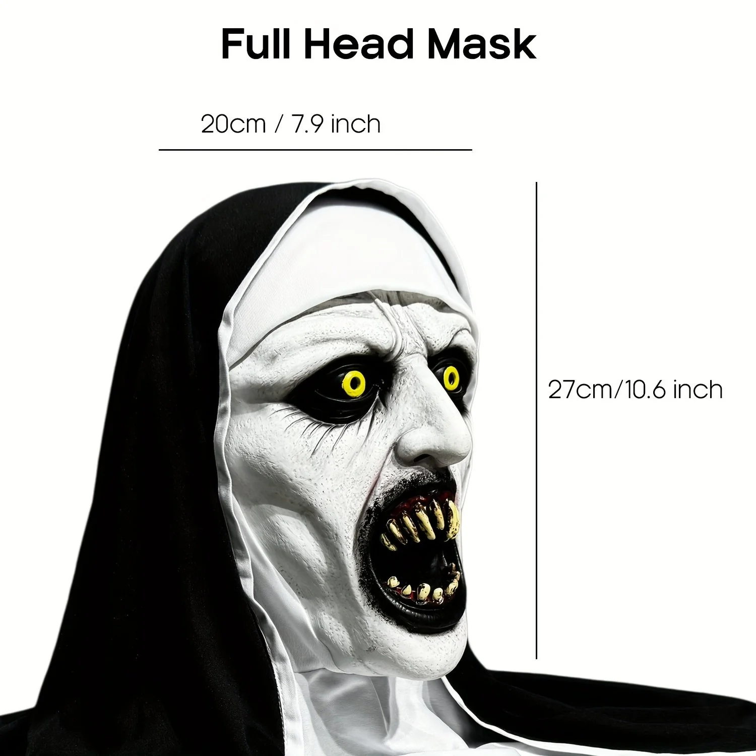 ✨Horror Latex Nun Mask😈 - Image 9