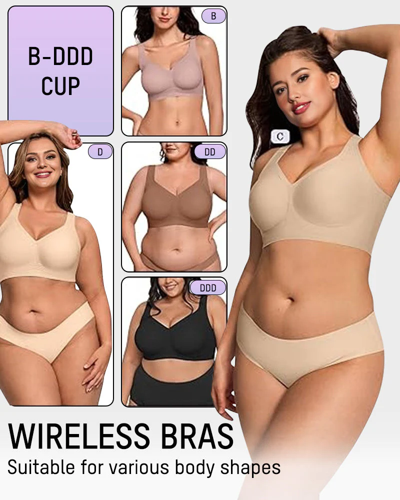 Comfortable Wireless Full Coverage Jelly Smoothing Bra - Image 5