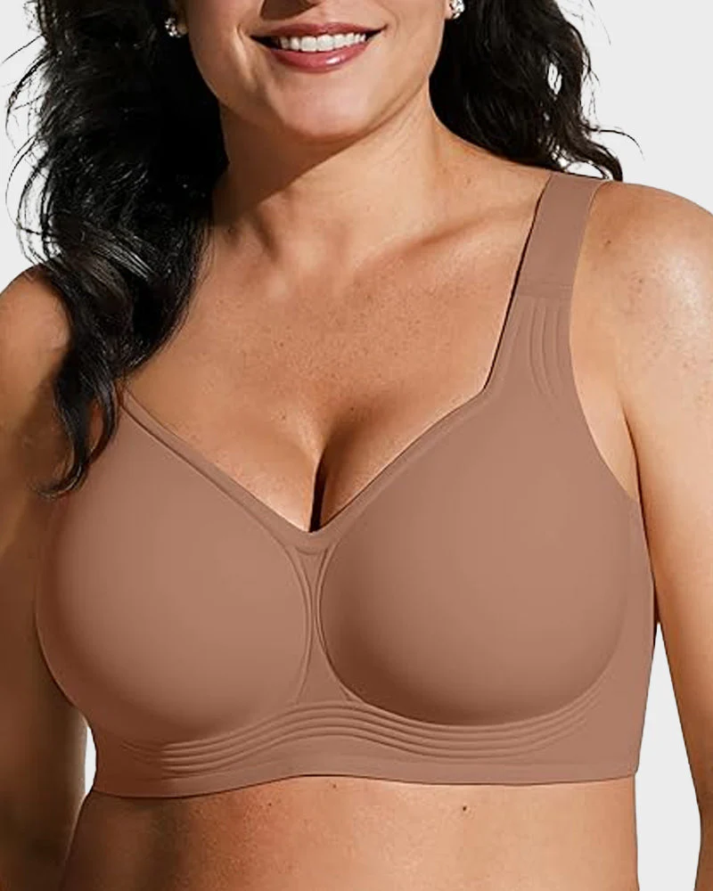 Comfortable Wireless Full Coverage Jelly Smoothing Bra - Image 8