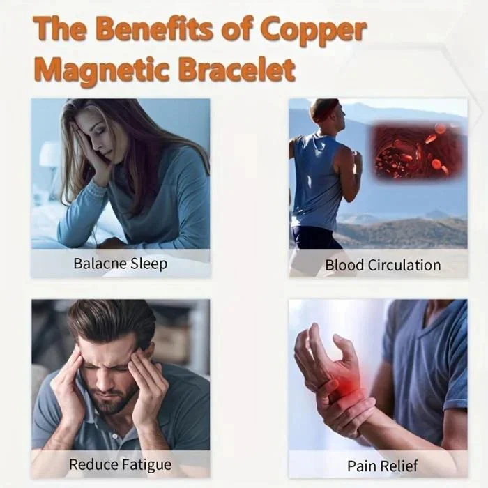 Copper magnetic bracelet--Relieve fatigue and promote blood circulation - Image 16