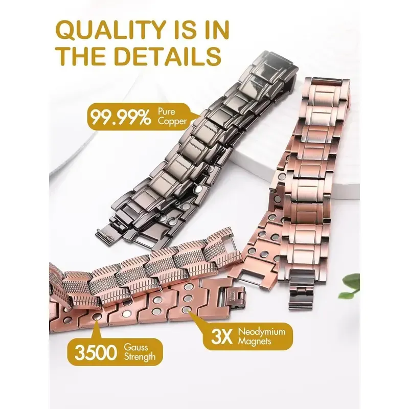 Copper magnetic bracelet--Relieve fatigue and promote blood circulation - Image 7