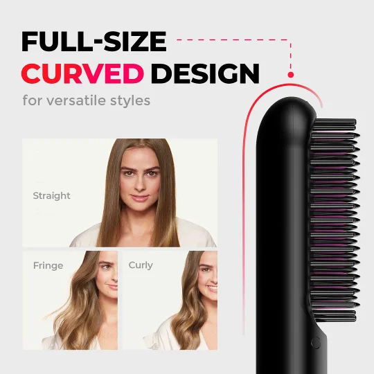 Cordless straightening and curling brush 2 in 1 - Image 5