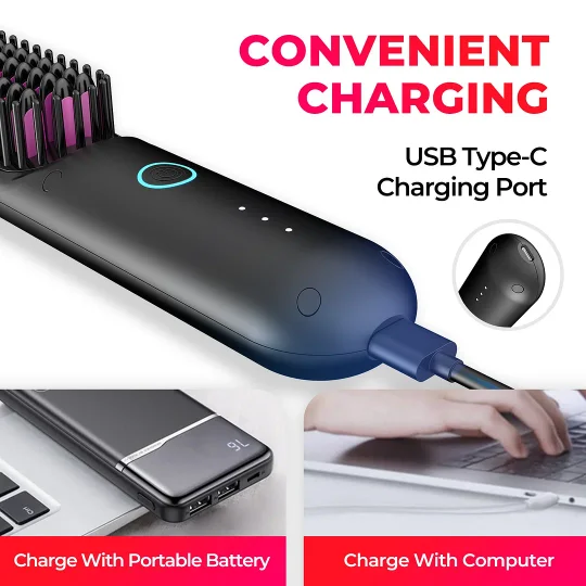 Cordless straightening and curling brush 2 in 1 - Image 6
