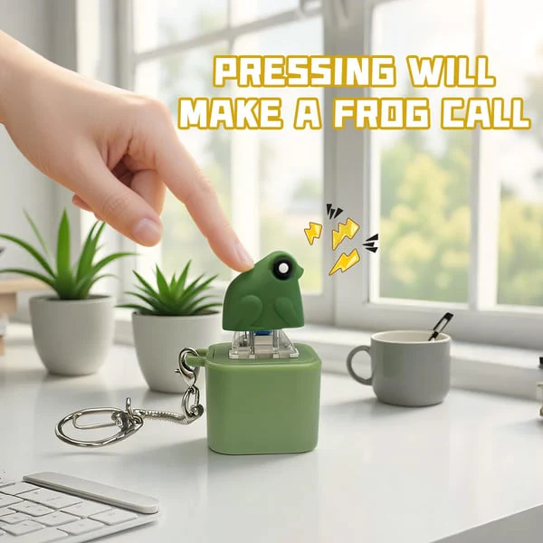 Frog Croaking Fidget Toy - Rechargeable Frog Croaking Keychain - Image 15