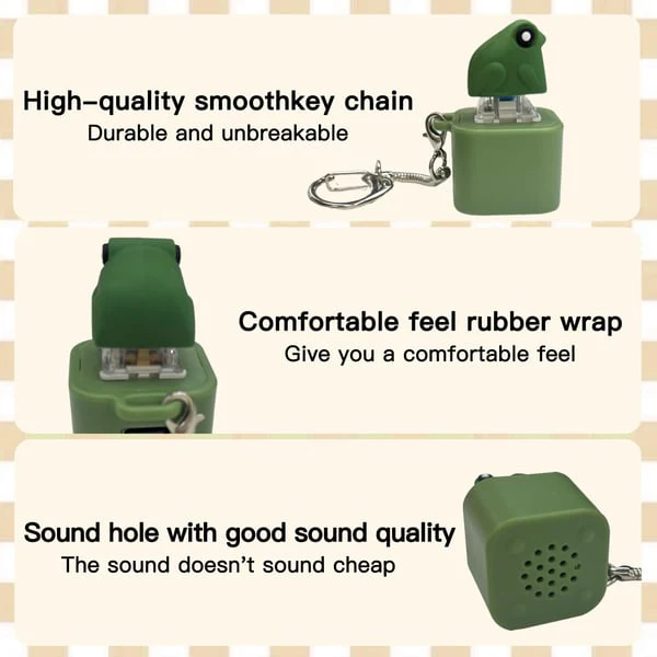 Frog Croaking Fidget Toy - Rechargeable Frog Croaking Keychain - Image 17
