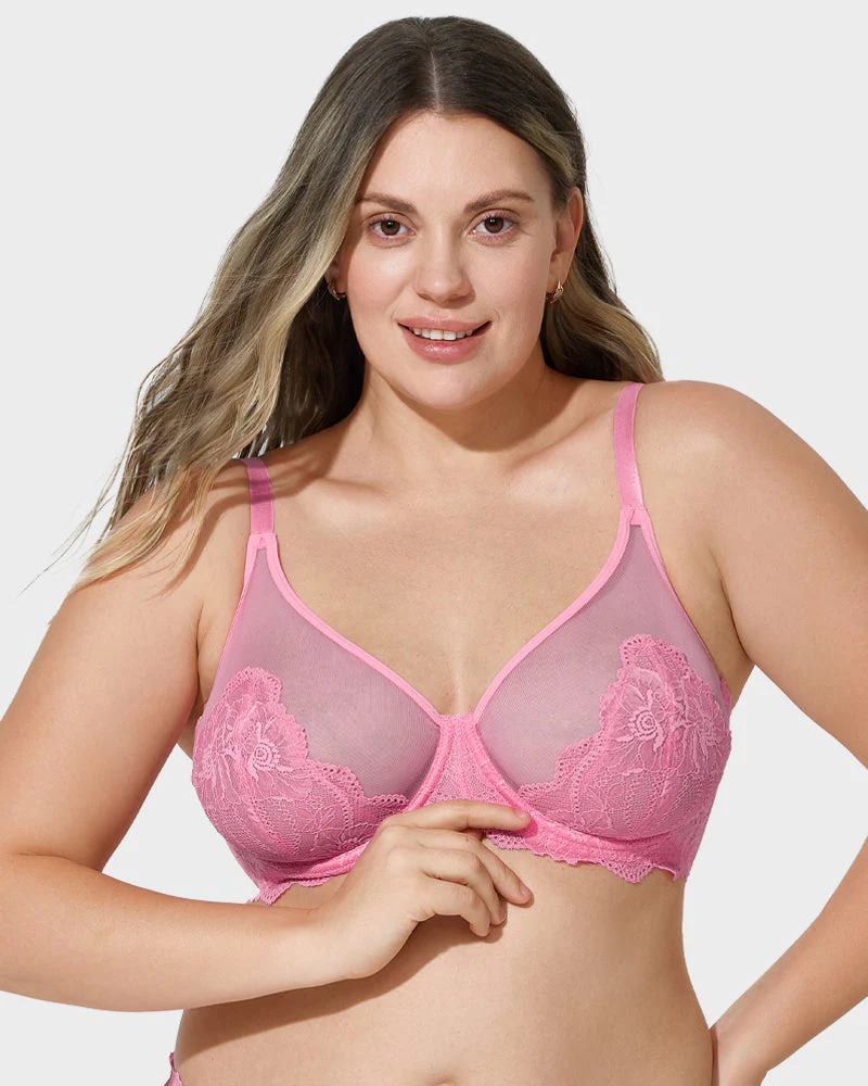 Full Coverage Lace Minimizer Bra - Image 8