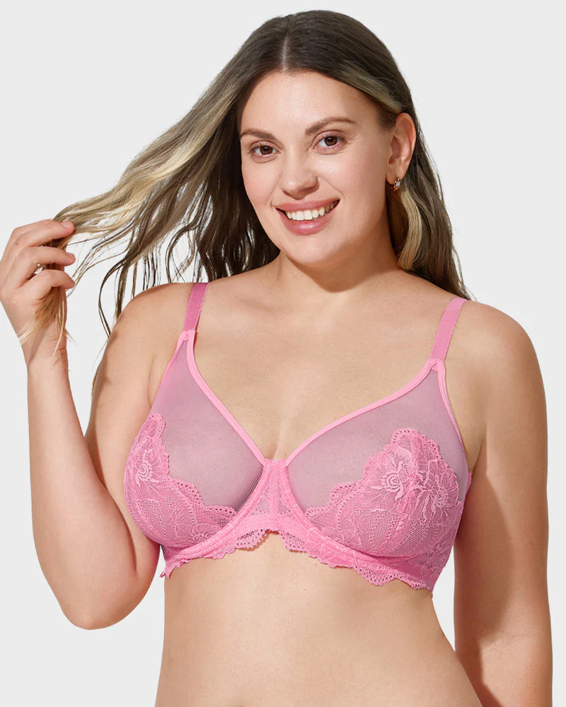 Full Coverage Lace Minimizer Bra - Image 9