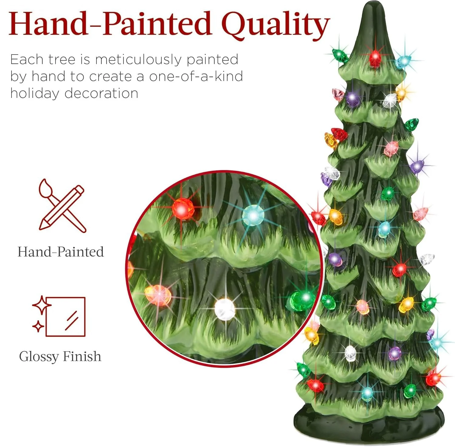 🔥HOT SALE - Retro Hand-Painted Tabletop Christmas Trees🎄 - Image 5