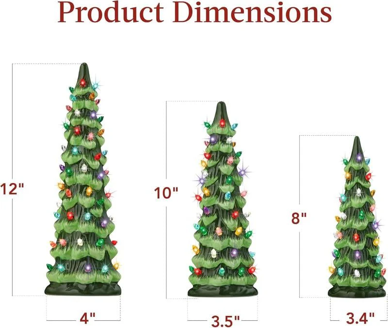 🔥HOT SALE - Retro Hand-Painted Tabletop Christmas Trees🎄 - Image 8