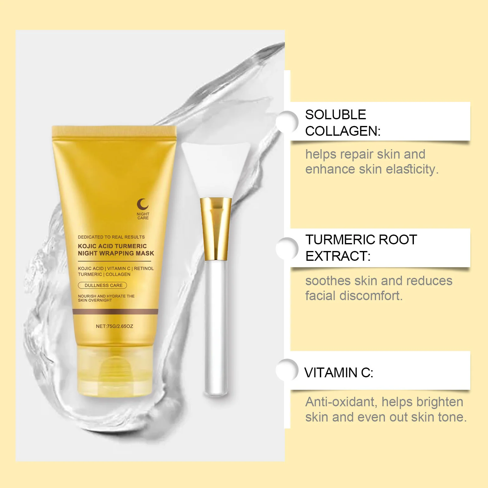 Kojic Acid Turmeric Night Wrapping Mask - Image 6