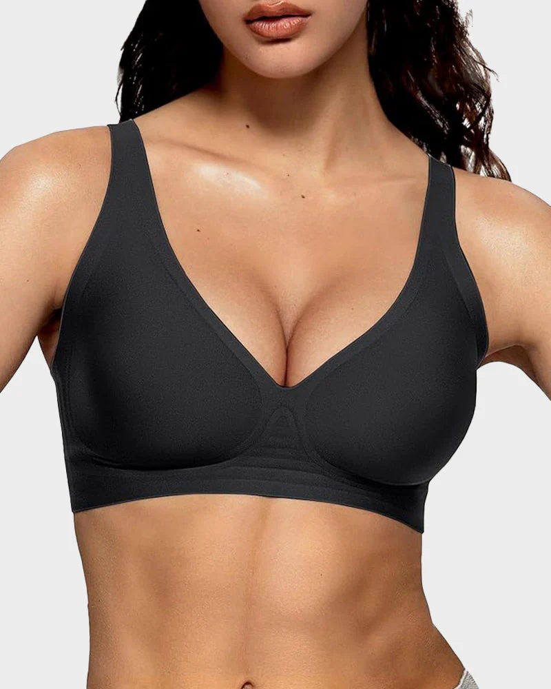 Seamless Deep V Push-Up Wireless Bra - Image 11