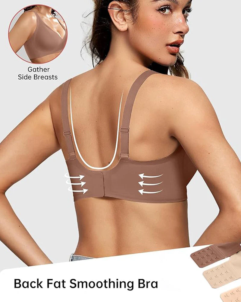 Seamless Deep V Push-Up Wireless Bra - Image 7
