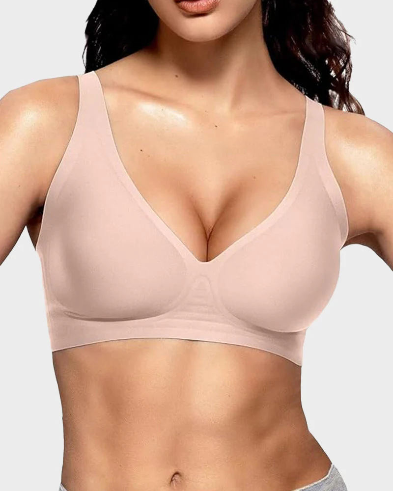 Seamless Deep V Push-Up Wireless Bra - Image 8